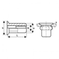  PIULITE-NIT SEMIHEXAGONALE CAP TESIT, OTEL