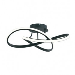 
                                        Plafoniera LED Intrigue KL140020, 40W, 3200lm, lumina neutra 4000K, neagra, moderna                                    