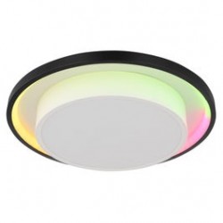 
                                        Plafoniera LED + LED RGB Morgan 41390-21, 21W, 900lm, lumina calda / neutra / rece, cu telecomanda, negru + alb, moderna                                    