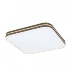 
                                        Plafoniera LED Oscar 3346, 18W, 1350lm, lumina calda, alb + maro, moderna                                    