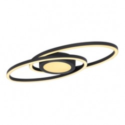 
                                        Plafoniera LED Reggy 67239-24B, 24W, 750lm, lumin calda 3000K, neagra, moderna                                    