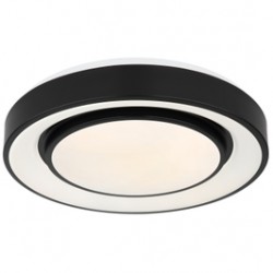 
                                        Plafoniera LED RGB Sully 41368-24, 24W, 1500lm, lumina calda / rece, functie memorie, lumina de veghe, dimabila, telecomanda, negru + opal, moderna                                    