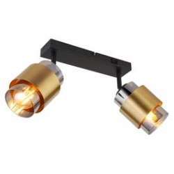 
                                        Plafoniera Milley 15560-2, 2 x E27, negru mat + auriu, moderna                                    