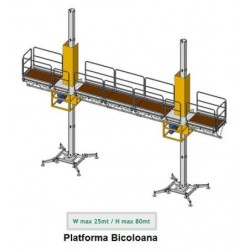 Platforma autoridicatoare EP 2818 BICOLOANA sarcina max. 2.600 kg. lungime max. platforma  24.47 m. inaltime max. 80 m.