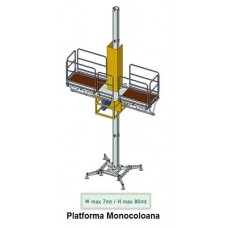 Platforma autoridicatoare model EP 2818 MONOCOLOANA, sarcina maxima 1.250 kg. lungime maxima platforma  6.91 m. inaltime maxima 80 m.     
