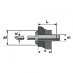  POP-NITURI CAP LAT, ALUMINIU/INOX