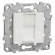 Priza internet Noua Unica NU541118Z, RJ45 cat. 5, incastrata, alba