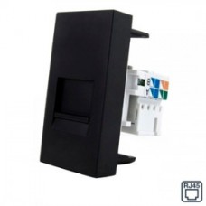 Priza schuko internet simpla Livolo VL-FCCP-1BP, incastrata, modulara - 1, IP44, neagra