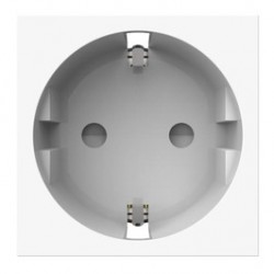 Priza simpla Livolo VL-FCTC16A-2WP, incastrata, modulara - 2, contact de protectie, IP44, alba