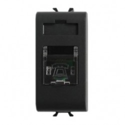 Priza telefon Chorus GW12401-1BL, RJ11, incastrata, modulara - 1 m, neagra