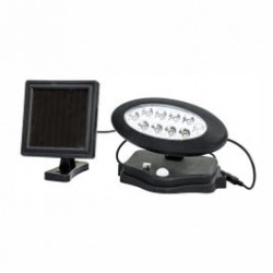 
                                        Proiector solar cu LED Hoff, 0.14W, 25lm, lumina neutra, cu senzor de miscare PIR, negru, IP44, exterior                                     