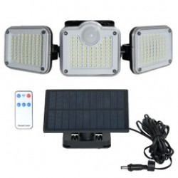 
                                        Proiector solar cu LED Lohuis, 3 x 5W, 800lm, lumina rece, cu senzor de miscare, cu telecomanda, 3 moduri de iluminare, negru, IP44, exterior                                    