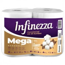 
                                        Prosop hartie Infinezza Mega, alb, 2 straturi, 2 bucati / set, L 82 m                                    