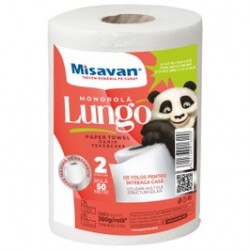 
                                        Prosop hartie Misavan Lungo, alb, 2 straturi, L 50 m                                    