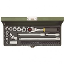 Proxxon  23078 - Set capete de insurubare si chei tubulare, mixte, 32 bucati