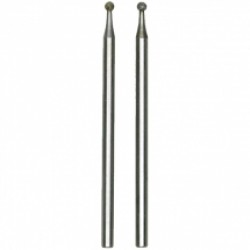 Proxxon  28222 - Set biaxuri diamantate sferice, 1.8 mm, tija 2.35 mm, 2 bucati