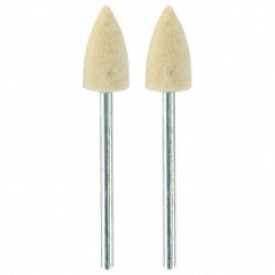 Proxxon  28801 - Set biaxuri conice din pasla, 8 mm, tija 2.35 mm, 2 bucati