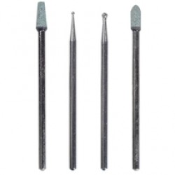 Proxxon  28920 - Set freze si slefuitoare pentru sticla, tija 2.35 mm, 4 bucati