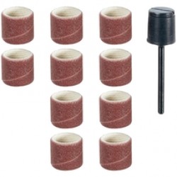 Proxxon  28978 - Set ax si tamburi din corindon pentru slefuire, 14 mm, granulatie 120, 10 bucati