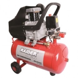 Raider  RD-AC04Z - Compresor, cu ulei, 1500 W, 24 l, 195 l/min, 0.8 bar