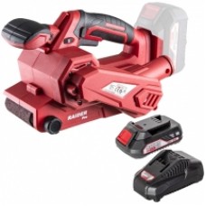 Raider  RDP-SBS20 + RDP-R20 - Slefuitor cu banda, 75x457 mm + Set 1 acumulator si incarcator, Li-Ion, 20 V, 2 Ah