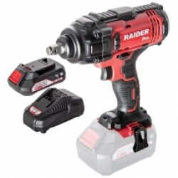 Raider  RDP-SCIW20-5 + RDP-R20 - Masina de insurubat cu impact, patrat 1/2 inch, 400 Nm + Set 1 acumulator si incarcator, Li-Ion, 20 V, 2 Ah