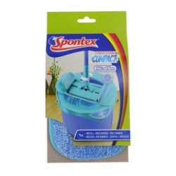 
                                        Rezerva mop plat microfibra Express System+ Compact Spontex, 26.5 x 14.2 x 1.9 cm                                    