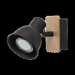RIKO SPOT 1xGU10 NEGRU/LEMN