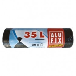 
                                        Saci menajeri / gunoi Alufix Economy, negru, 35L, 30 buc                                    