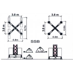 Sasiu fara contragreutati pentru macara turn SKY 600