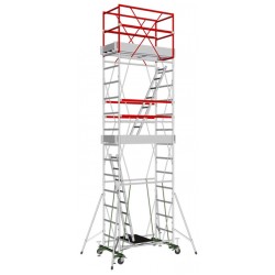 Schela mobila pentru interior si exterior, SVELT - Dingo H max 7,60 m inaltime platforma 3.60 m., inaltime de lucru 5,60 m. Configurare optionala prin adaugare de elemente pana la H maxim 7.60 m.