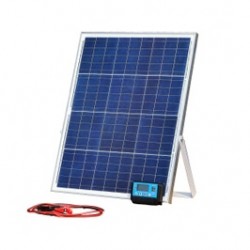 Sistem fotovoltaic portabil Hoff, panou solar fotovoltaic 50W + controler 