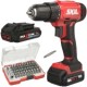 Skil  2740 AA - Masina de gaurit si insurubat cu 1 acumulator, Li-Ion, 12 V, 2 Ah, 35 Nm + Acumulator, Li-Ion, 20 V, 2 Ah + Set capete de insurubare, mixt, 51 bucati