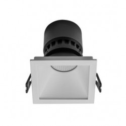 
                                        Spot incastrat Xpoli PO04, 1 x GU10, patrat, alb cu finisaj sablat + alb mat                                    