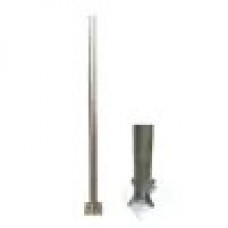 Stâlp metalic cu flanșă, înălțime 3 metri, Ø 4.8 cm, ideal pentru oglinzi și indicatoare rutiere