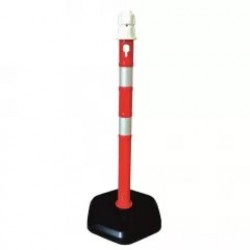 Stâlp mobil cu benzi reflectorizante și greutate 3.7kg, diametru Ø 6.3cm