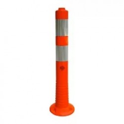 Stâlp portocaliu din cauciuc înălțime 75cm, soclu cu filet integrat, material TPU