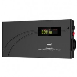 Stabilizator de tensiune cu releu, slim Well AVR-REL-SLIMPOWER500-WL, 500VA / 300W