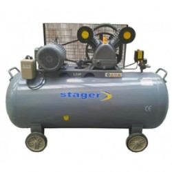 Stager  HM-V-0.6-370L - Compresor, cu ulei, 4100 W, 370 l, 600 l/min, 8 bar, trifazat