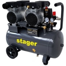 Stager  HM0.75x2JW/50 - Compresor, cu ulei, 1500 W, 50 l, 270 l/min, 8 bar, monofazat