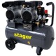 Stager  HM0.75x2JW/50 - Compresor, cu ulei, 1500 W, 50 l, 270 l/min, 8 bar, monofazat