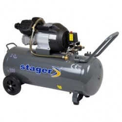 Stager  HM3100V - Compresor, cu ulei, 2200 W, 100 l, 356 l/min, 8 bar