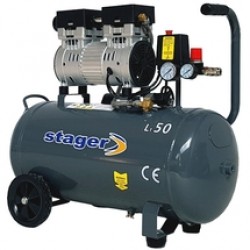 Stager  HM50JW-0.75 - Compresor, fara ulei, 750 W, 50 l, 165 l/min, 8 bar