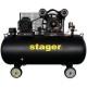 Stager  HMV0.6/370-10 - Compresor, cu ulei, 4100 W, 370 l, 600 l/min, 10 bar, trifazat