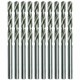 Sthor  21919 - Set burghie metal, HSS, 3  mm, tija cilindrica, 10  bucati