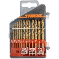 Sthor  22300 - Set burghie metal, HSS-TIN, 1.5-6.5  mm, tija cilindrica, 13  bucati