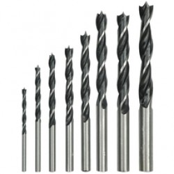 Sthor  22380 - Set burghie lemn cu varf ascutit, 3-10  mm, tija cilindrica, 8 bucati