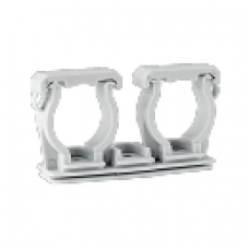  SUPORT CLIP DUBLU CU BAZA, CU PREFILET M6, POLIPROPILENA GRI