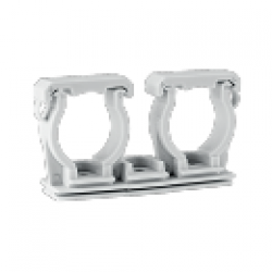  SUPORT CLIP DUBLU CU BAZA, CU PREFILET M6, POLIPROPILENA GRI