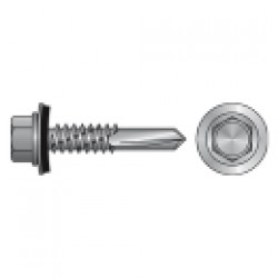  SURUB AUTOFORANT CU CAP HEX SI CAPACITATE MARE DE GAURIRE+SAIBA 16mm, OTEL, ZINCAT